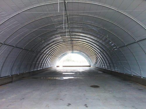 10m széles körívelt gombaház